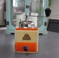 Mid Century Kaffeemühle C. A. Lehnartz, Holz original Farbe
