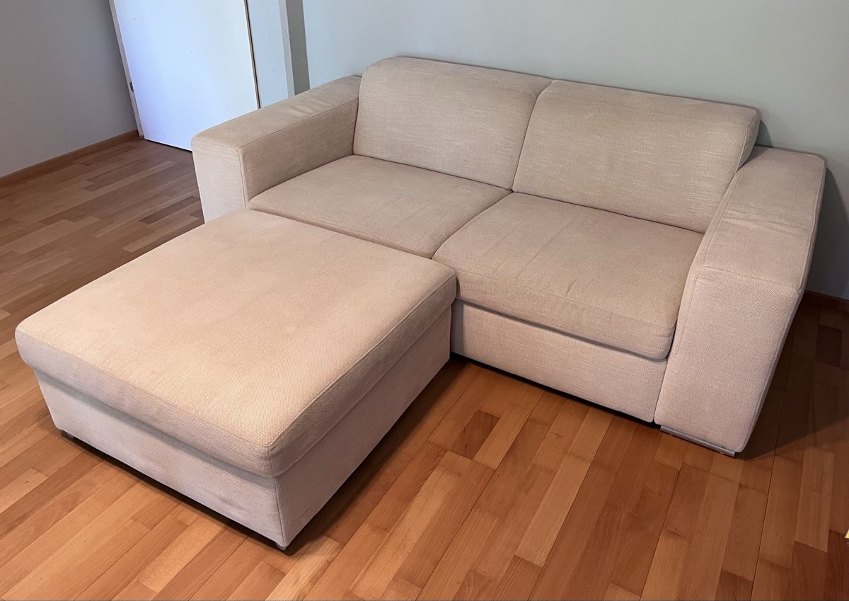 Divani: Sofa mit Hocker (Stoff, Ewald Schillig) – Usato da Frauenfeld venduto da S0270115