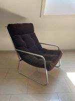 Vintage Freischwinger Sessel 70er Jahre, braun