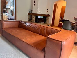 Echtlesersofa fast neu, top Qualität