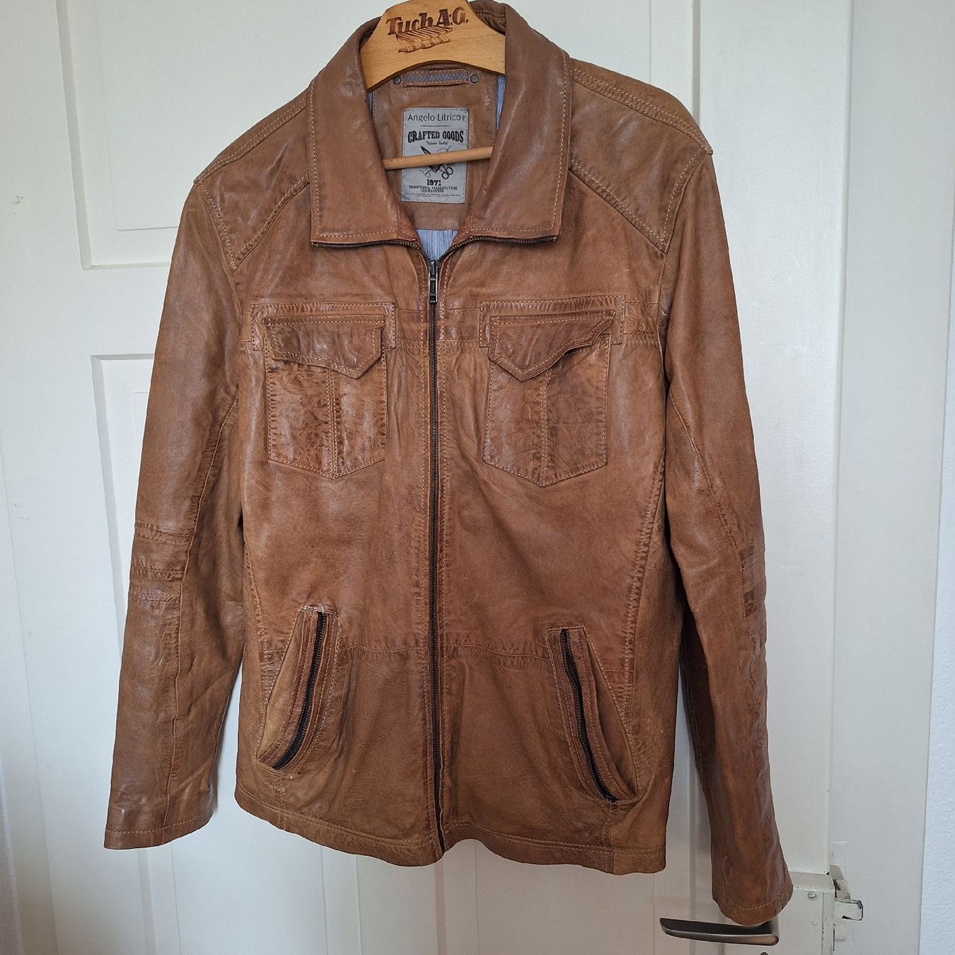 Jacken: Lamm Nappaleder, Lederjacke, Gr. L, braun – Gebraucht aus Winterthur von Goldpipau