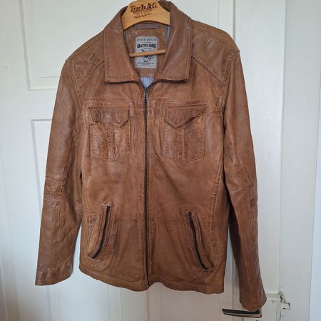 Lamm Nappaleder, Lederjacke, Gr. L, braun