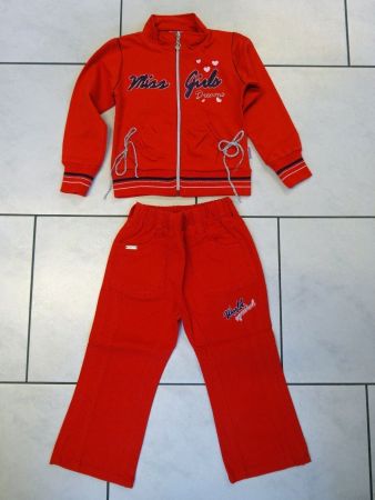 3er Set T-Shirt Jacke Hose rot / Grösse 98