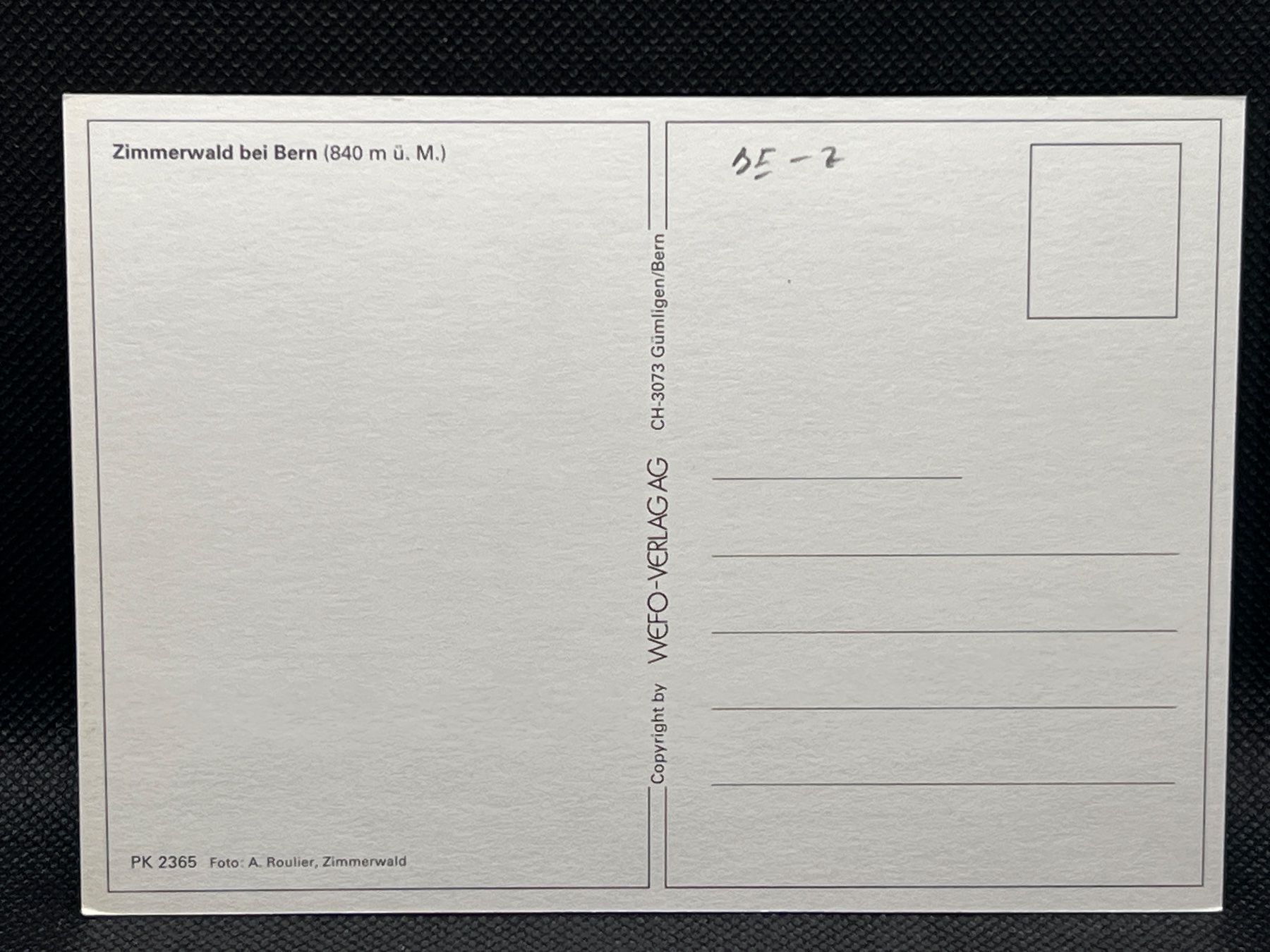 Cartoline postali: Zimmerwald bei Bern (840 m ü.M.) – Usato da Widnau venduto da Brusi9 1
