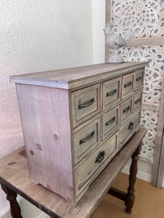 Vintage Kommode Shabby Chic - Ablage Möbeli mit Schubladen (Neu (gemäss ...
