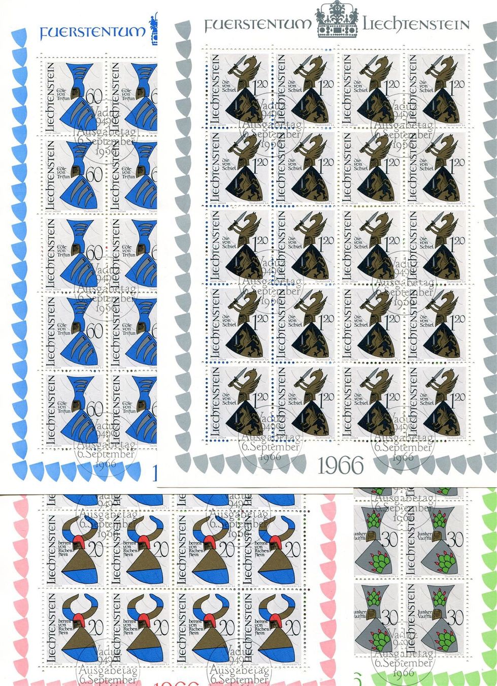 Tous les timbres: 1966 Wappen Nr. 400-03 Bogen ET-gest. – Neuf (Voir description) à Winterthur par Kyoung