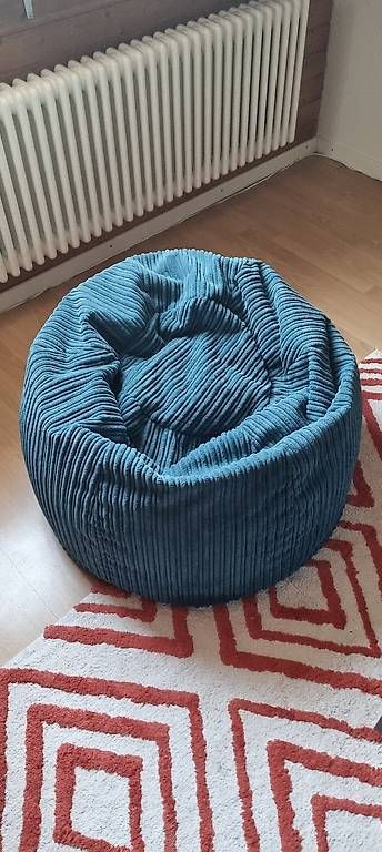 Sessel: Sitzsack Cord / Petrol – Gebraucht aus Bern von nic_9w29