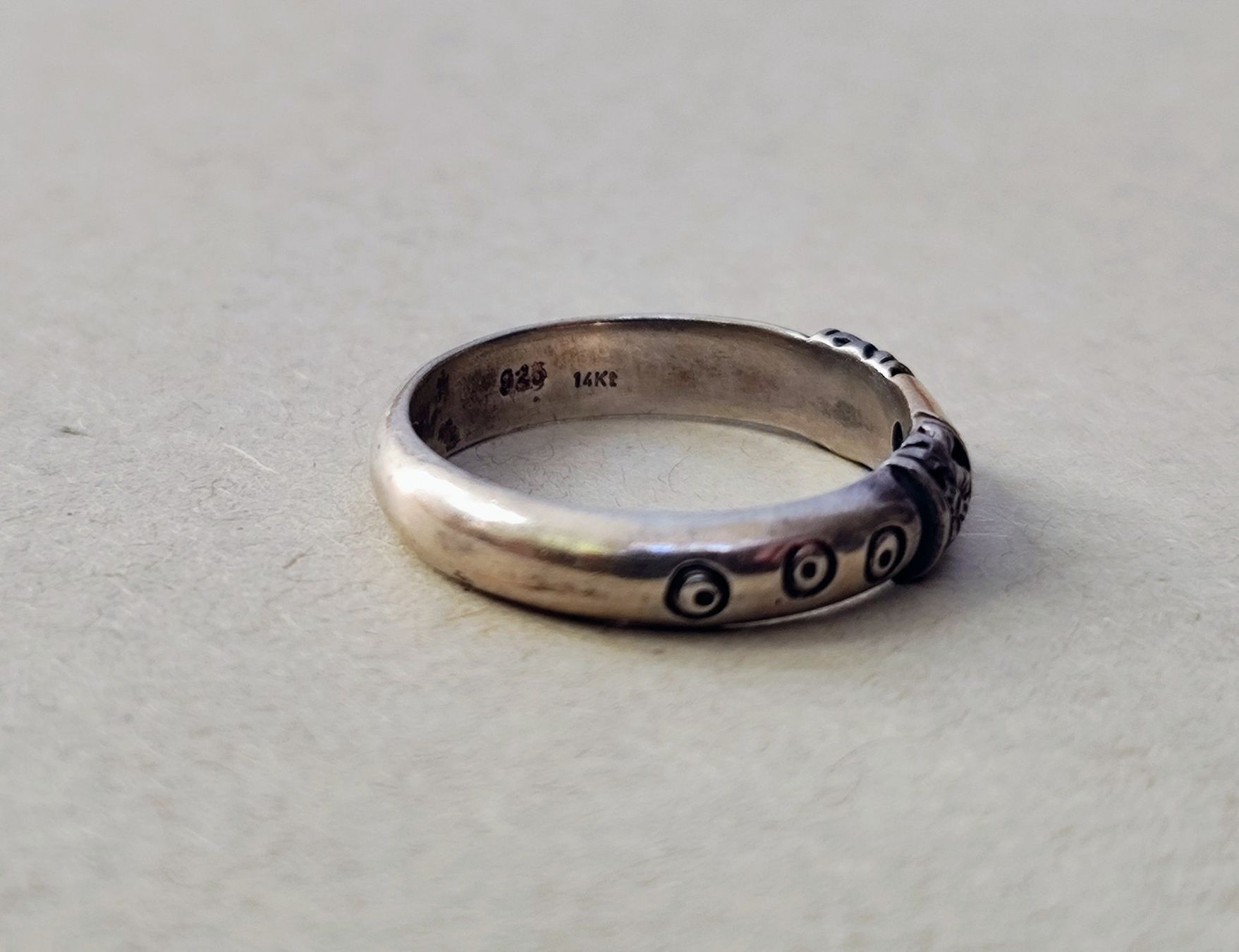 Anelli: Bague argent 925 & or 14K artisanale modèle unique – Usato da Carouge GE venduto da for_8yym 5