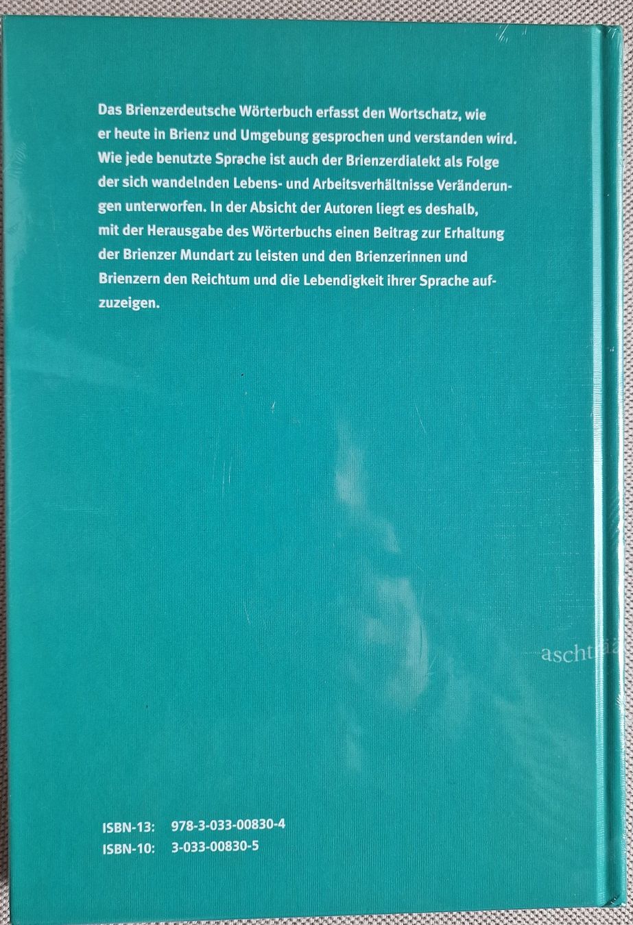 Bücher: Brienzerdeutsches Wörterbuch – Gebraucht aus Röthenbach i. E. von Heureka5 1