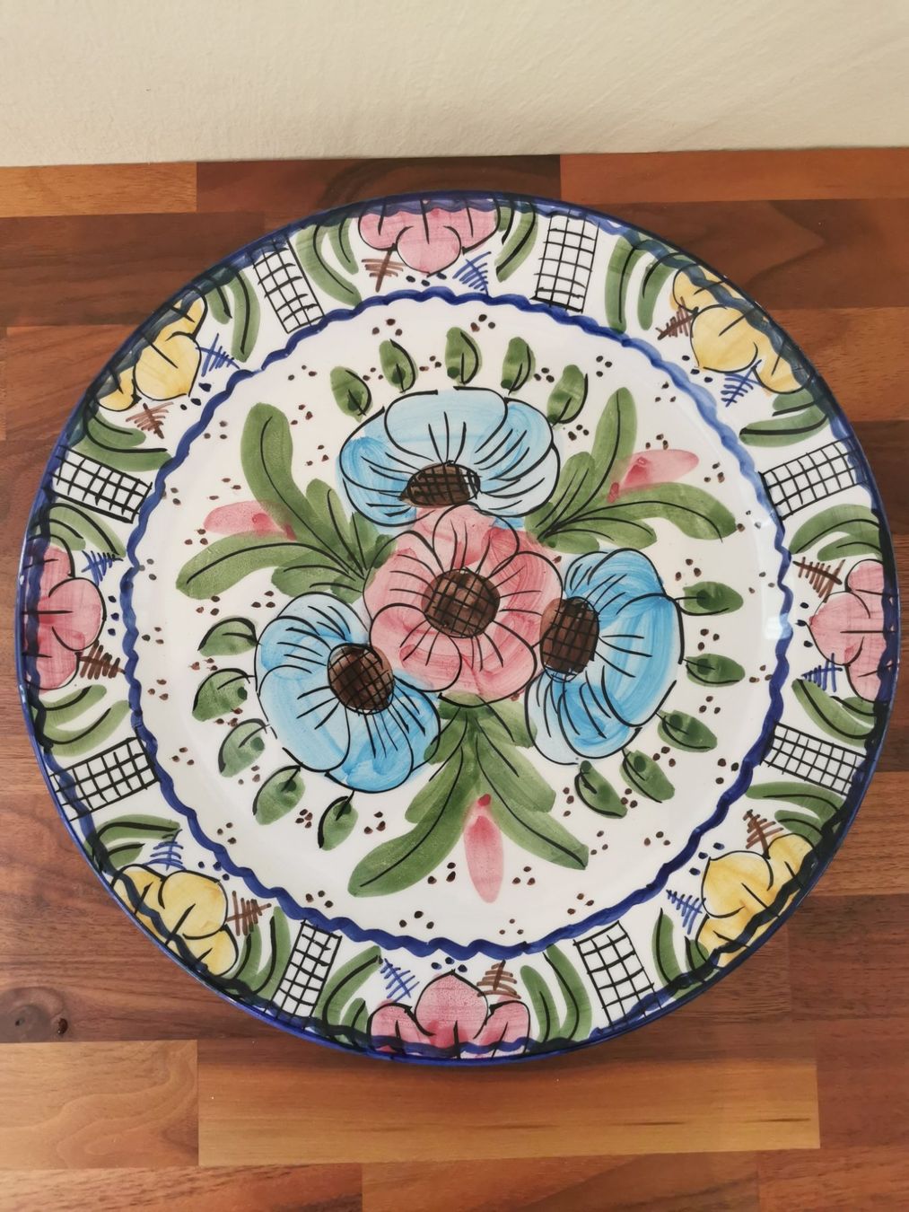 Piatti: Wandteller mit Blumen / Durchm. 31.8cm – Usato da Boniswil venduto da Totomat-Lady2