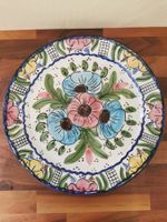 Wandteller mit Blumen / Durchm. 31.8cm