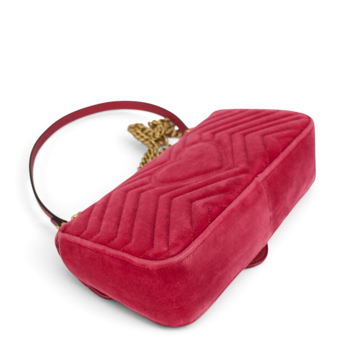 Gucci Borse da donna: Gucci GG Marmont Samt raspberry – Usato da Binningen venduto da Designerlabels 8