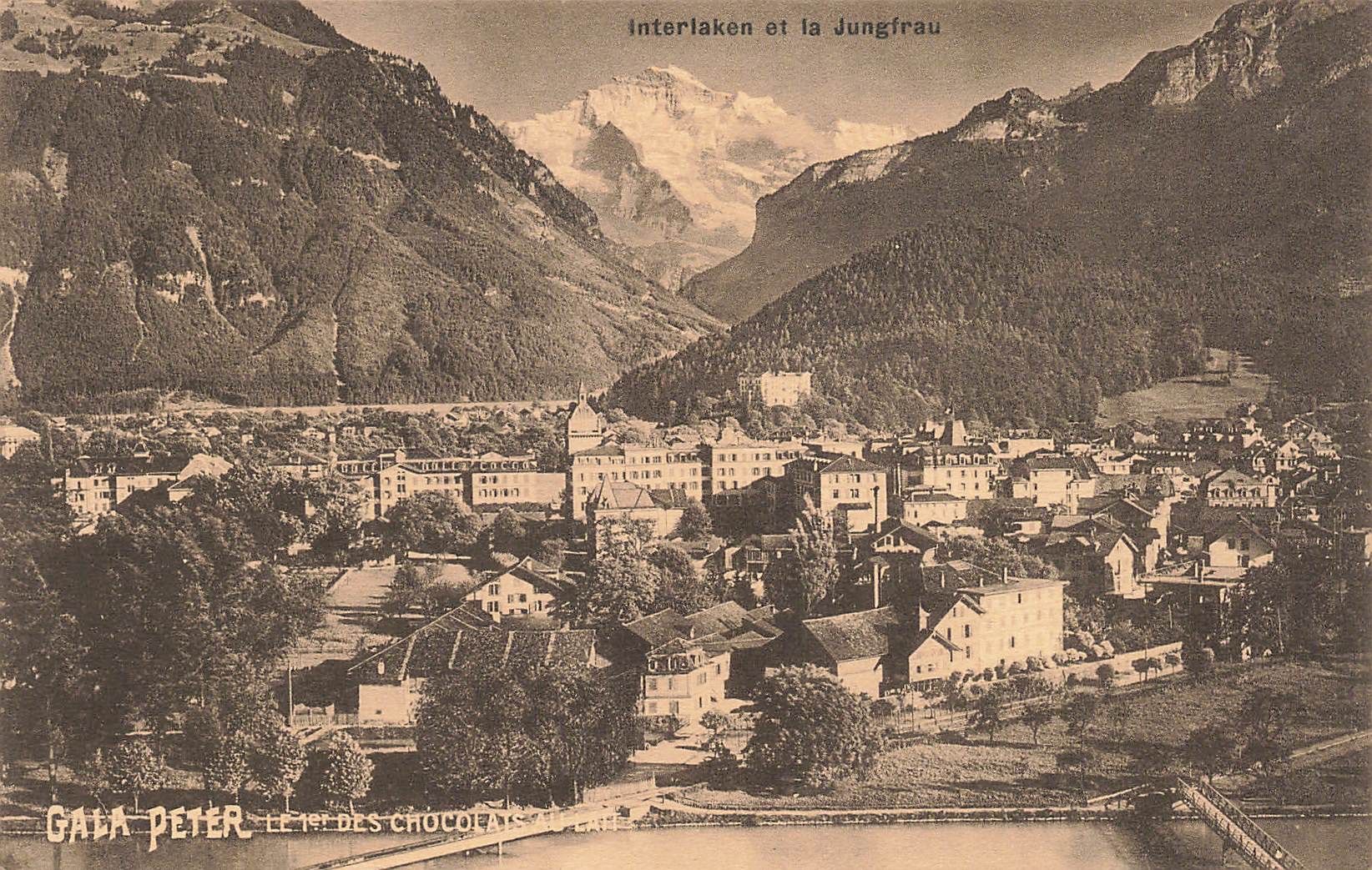 Cartoline postali: Gala Peter chocolats Interlaken – Usato da Biasca venduto da Blenio71