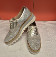 Silberne Schuhe, Gr. 38, PERTINI! Top Zustand