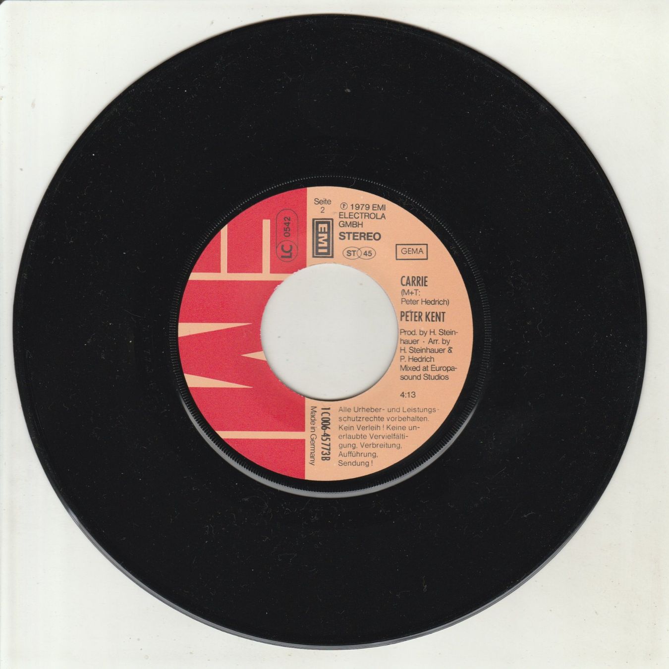 Dischi in vinile: Peter Kent - It's a real good Feeling 7" Vinyl 1979 – Usato da Tübach venduto da JamesStone 3