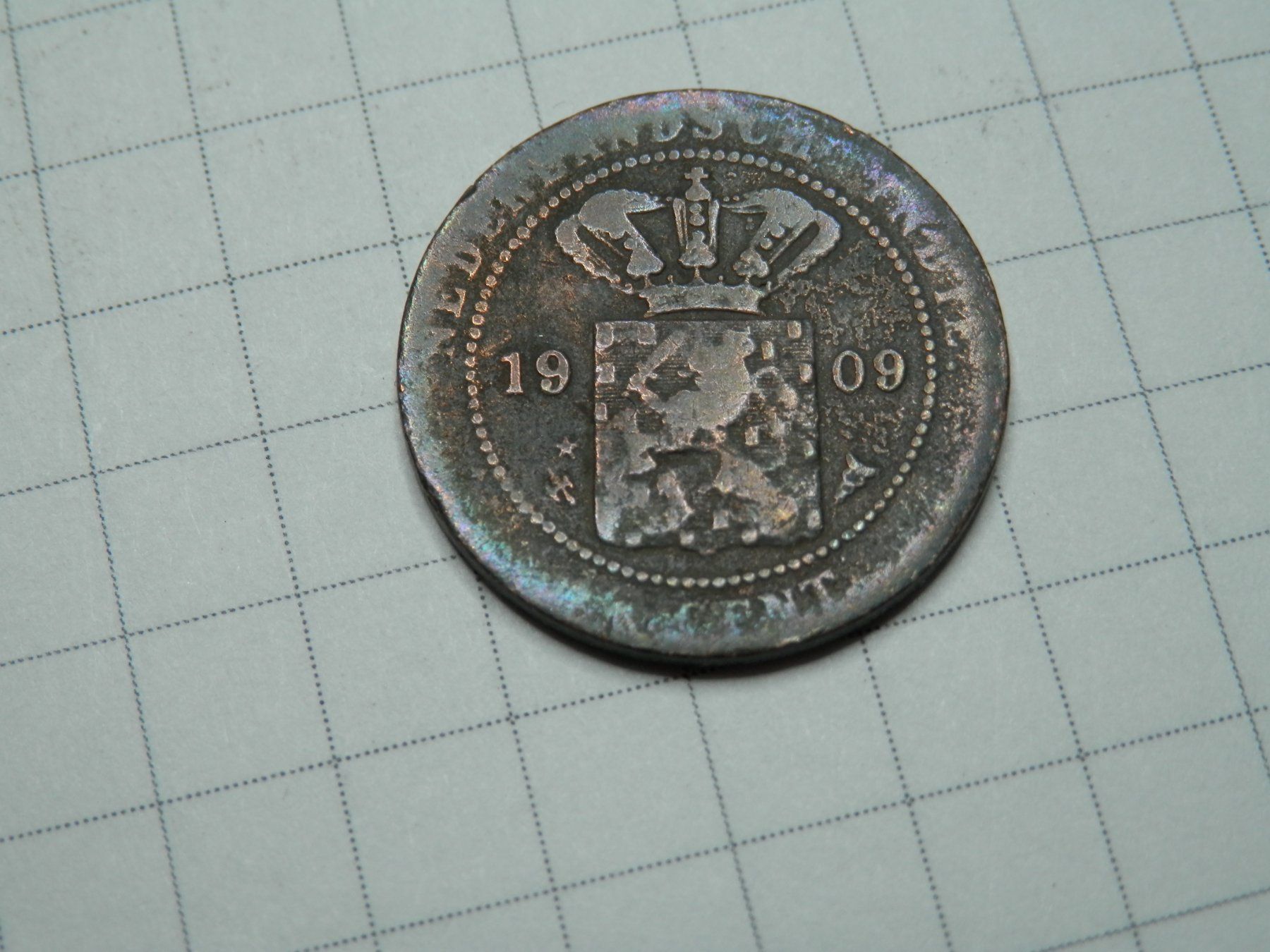 Tutti le monete: Niederländisch-Indien ½ Cent, 1909 – Usato da Weiach venduto da weiach81