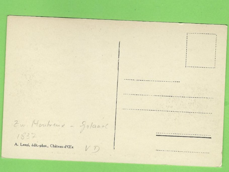 Ansichtskarten: Château-d'Cex, Chalet de Cray-dessus – Gebraucht aus Zürich von t24_de 1