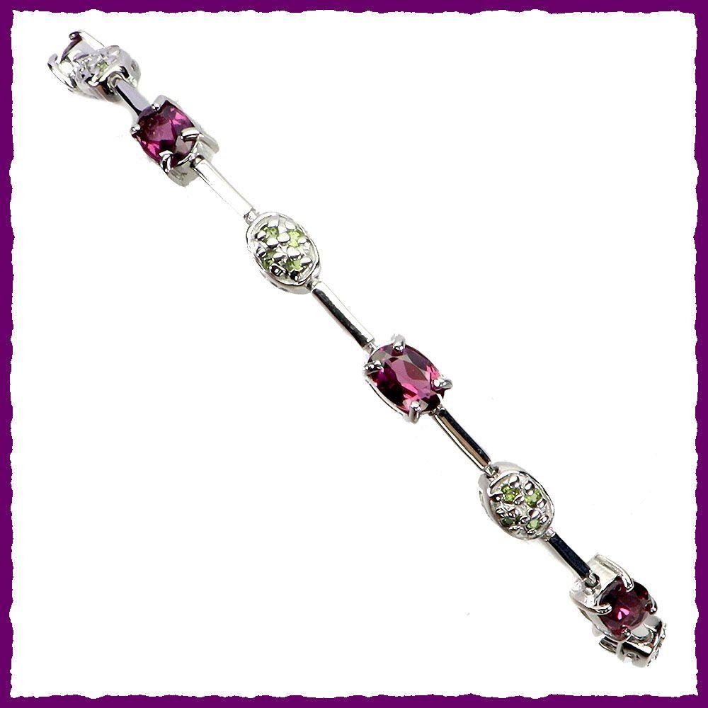 Armbänder & -reifen: Rhodolith Garnet / Chrome Diopside Armband 925 Silber – Neu und originalverpackt aus Oberglatt ZH von Goldfee1 1