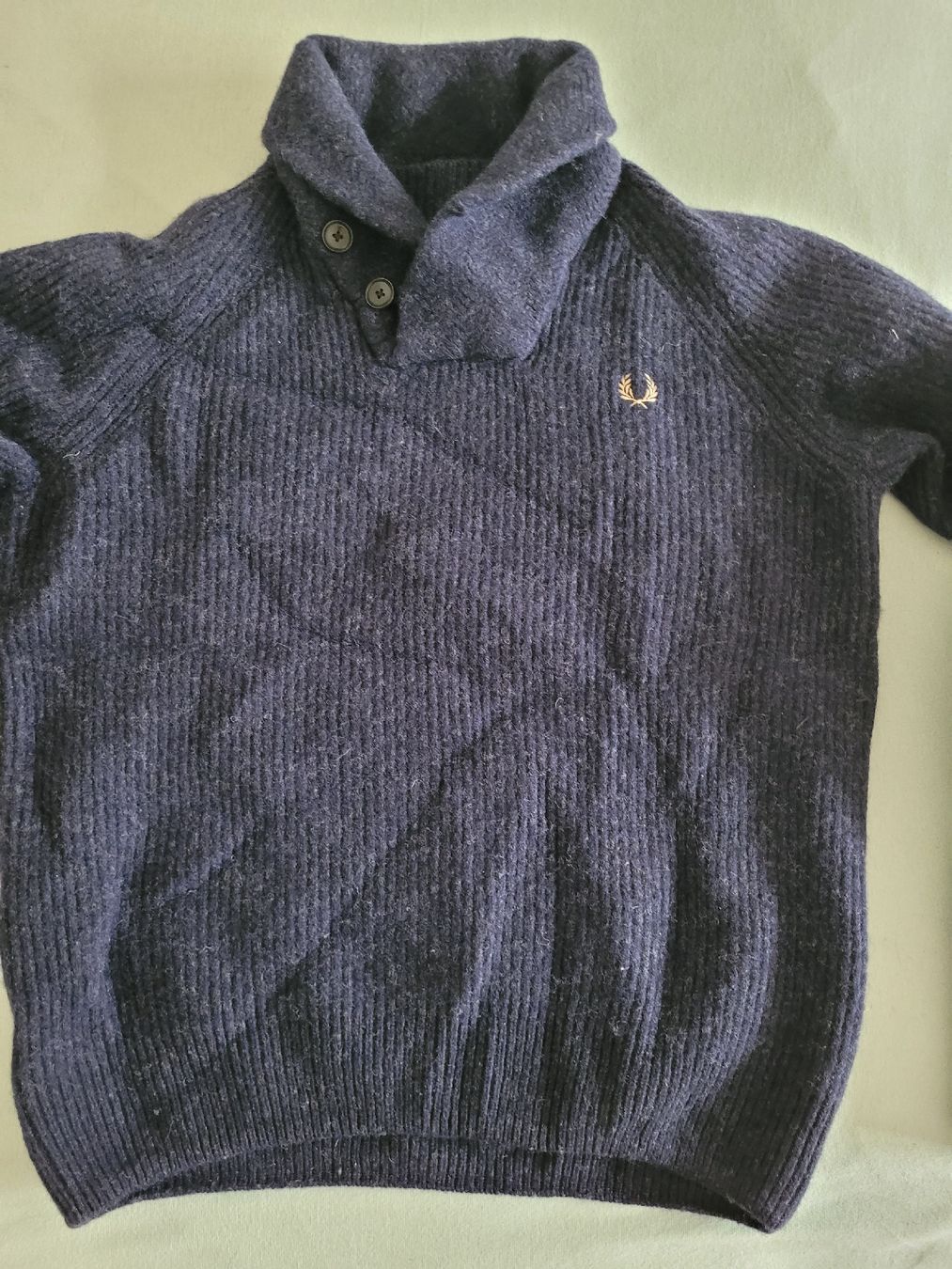 Fred Perry Pulls & Sweat-shirts: Herren Pullover Fred Perry dunkelblau Schalkragen – D'occasion à Bern par benjamin3014 1