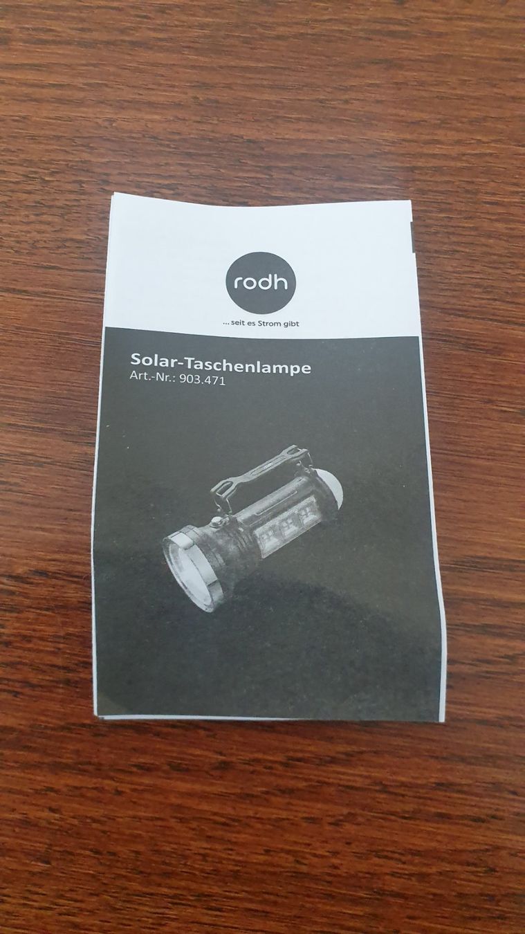 Lampen: Solar LED - Taschenlampe Rodh – Neu (gemäss Beschreibung) aus Härkingen von MarianneSi 4
