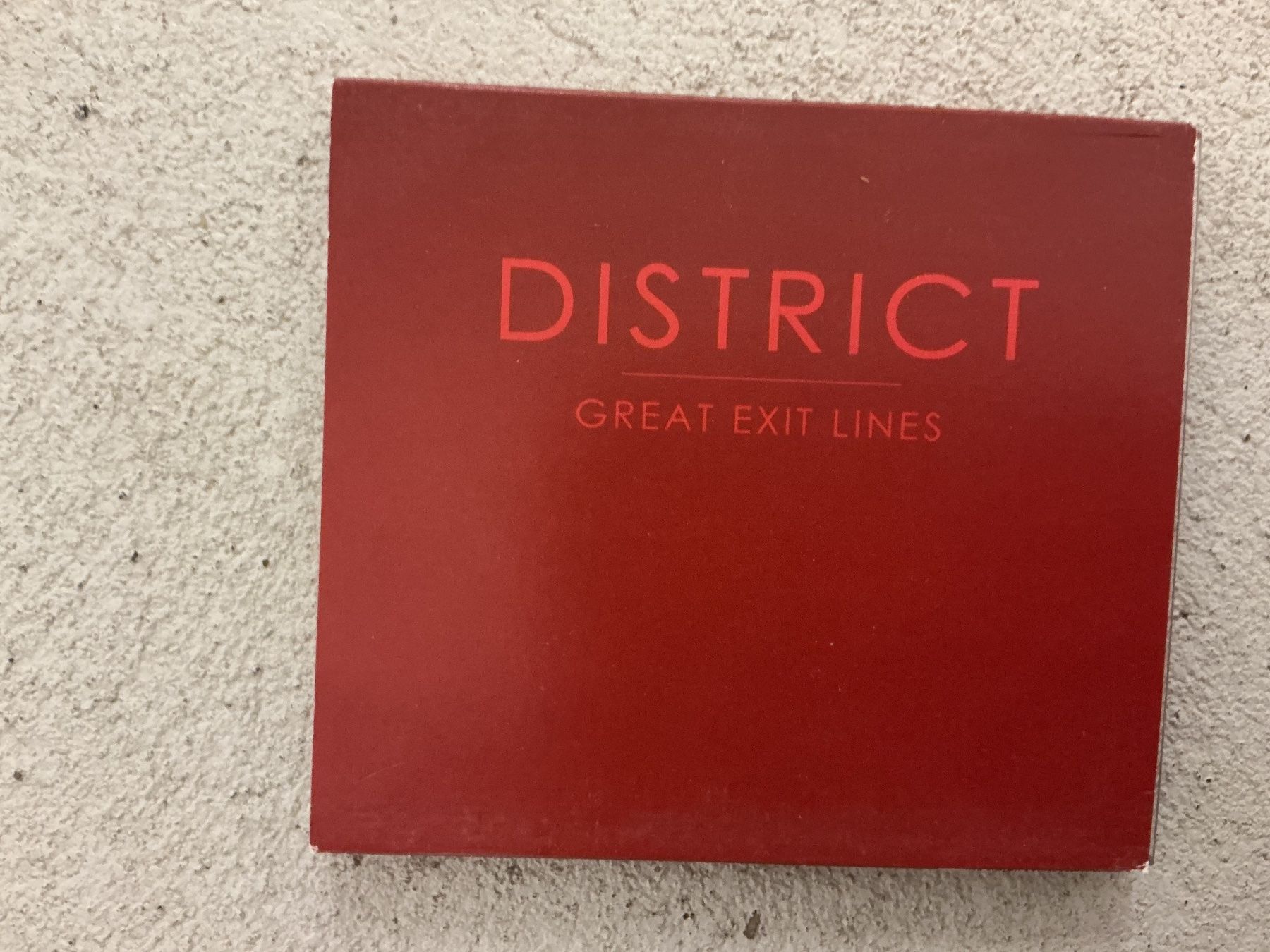CDs: DISTRICT CD -  GREAT EXIT LINES – Gebraucht aus Winterthur von Tumko_7_Vinyl