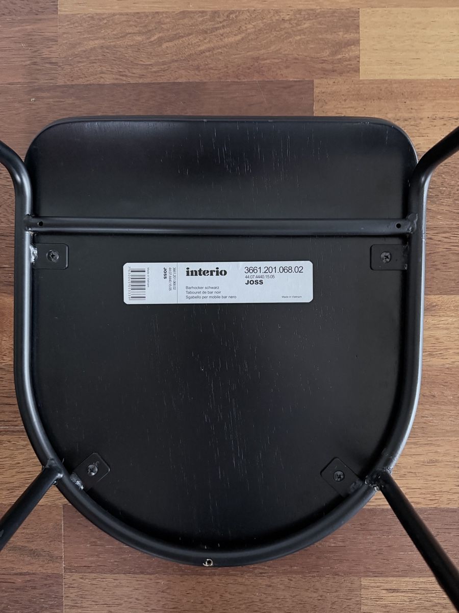 Sgabelli: 2 tabourets de bar Interio modèle Joss -  noirs – Usato da Givisiez venduto da krl_8f2w 3