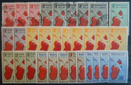 Madagaskar Franz. Kolonie Lot mit alten Werten Air Mail