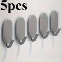 Wandhaken 5er Set grau selbstklebend – ohne Bohren