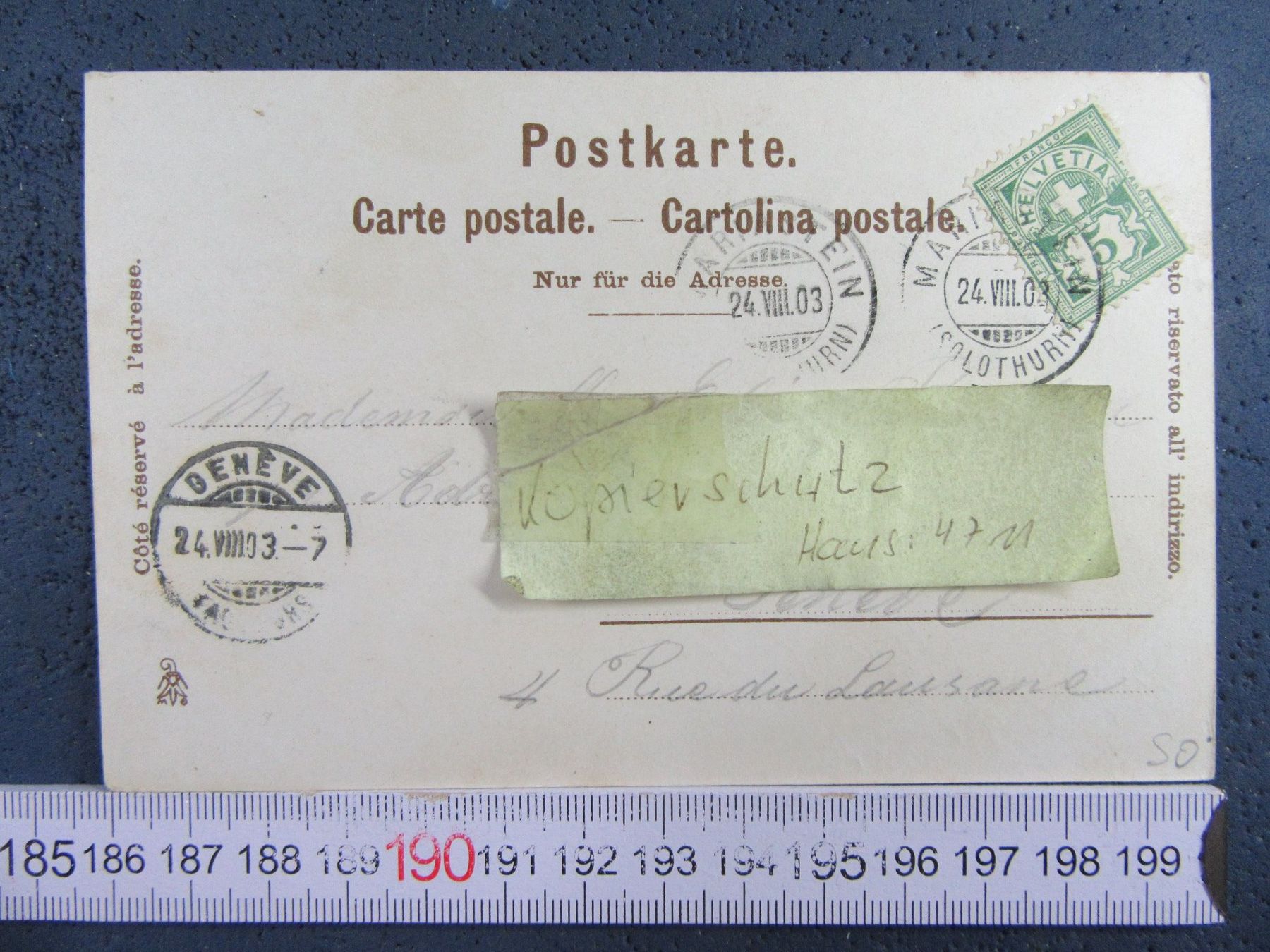 Cartoline postali: MARISATEIN 1903 HOTEL POST KIRCHE SO AK – Usato da Ettingen venduto da Hausi4711 2