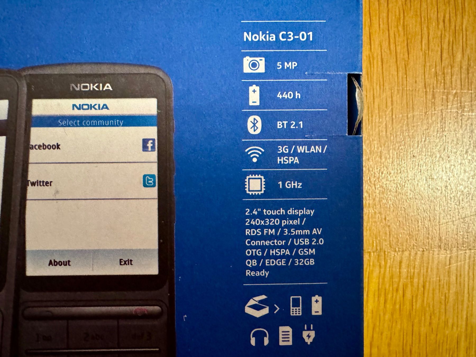 Nokia Telefoni cellulari / Smartphones: Nokia C3-01.5 Warm Grey NEU | OVP | Touch & Type – Nuovo e nell'imballaggio originale da Zürich venduto da rigcan 1