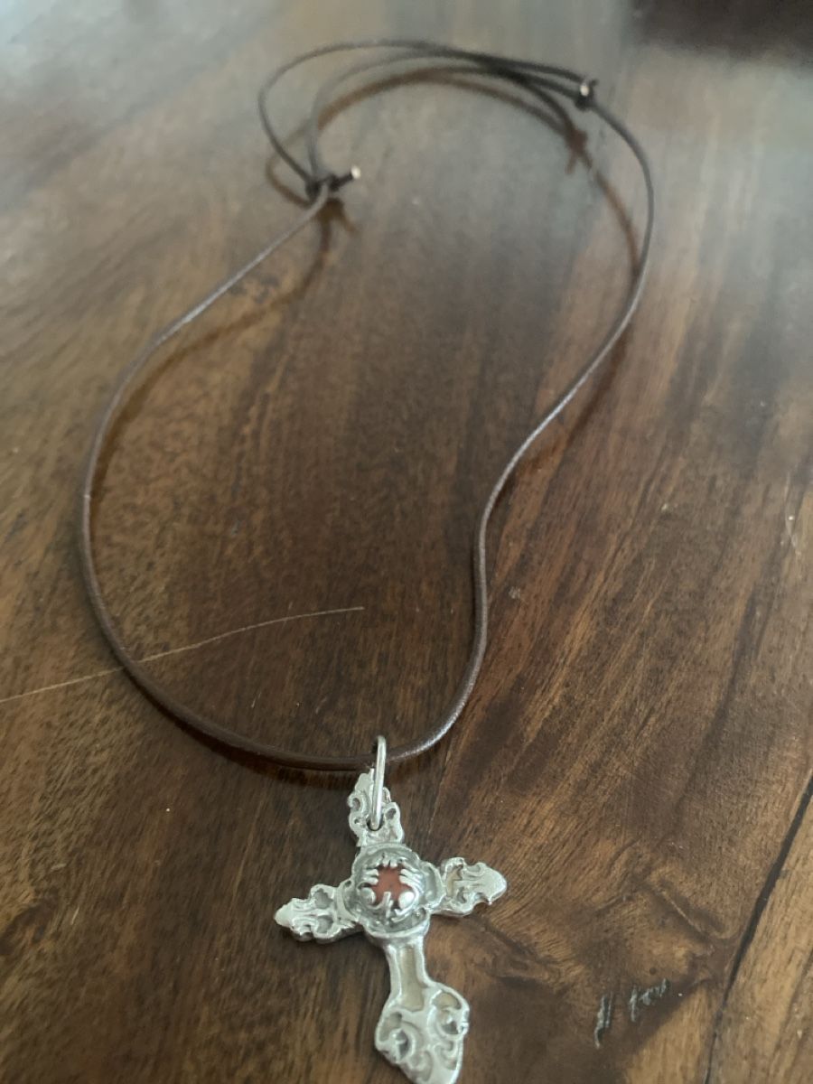 Anhänger: Kreuz Anhänger, Silber mit Lederband – Neu (gemäss Beschreibung) aus Watt von Willis4 1