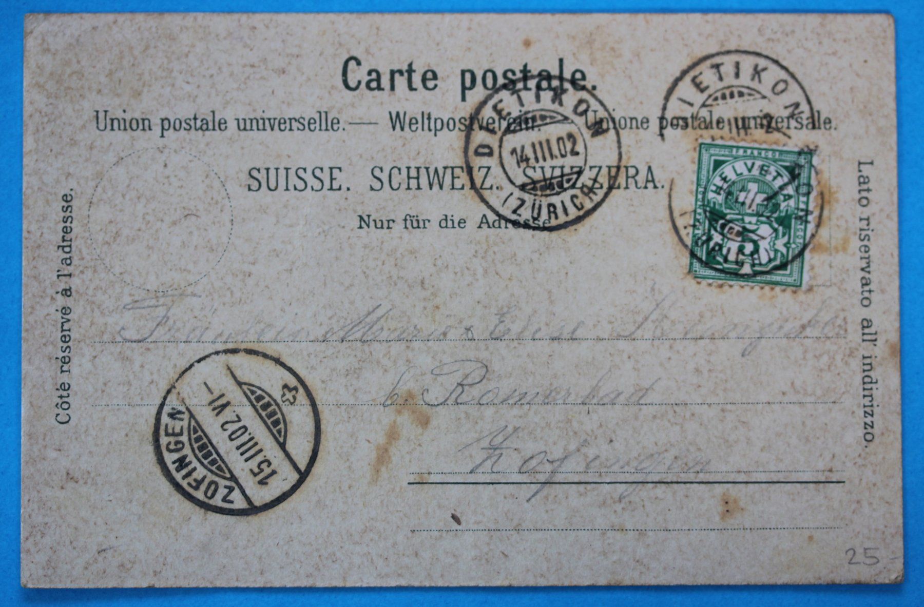 Cartoline postali: DIETIKON LITHO AK – Usato da Lotzwil venduto da pirolh 1