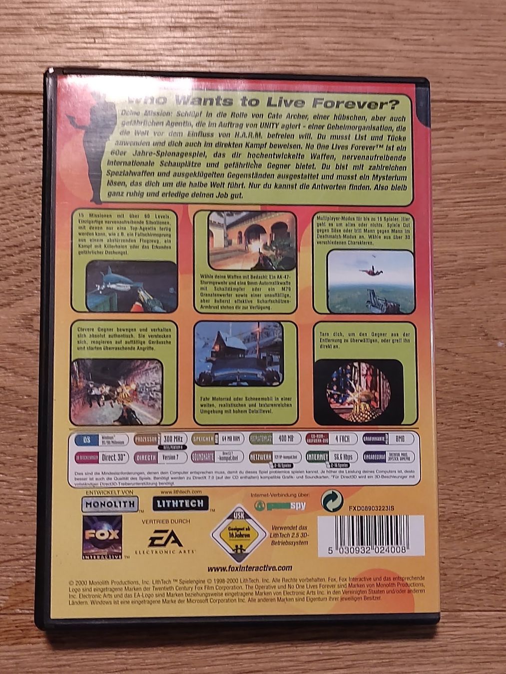 Giochi: No One Lives Forever PC DE 2000 – Usato da Fribourg venduto da Nooky 1