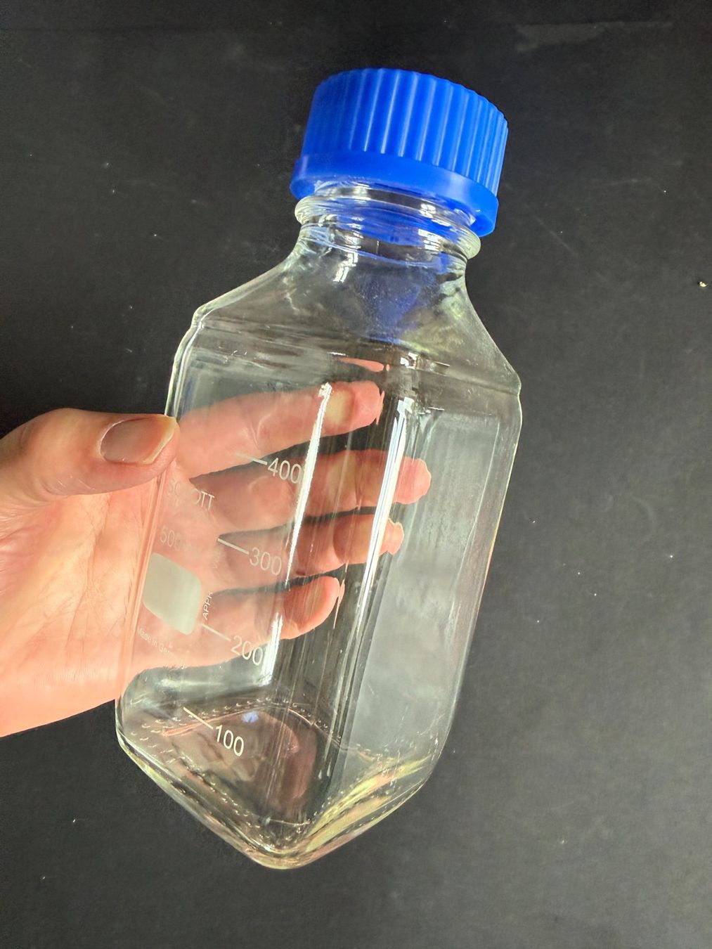 Accessori da laboratorio: Vierkantflasche 500 ml von Schott – Usato da Lützelflüh-Goldb venduto da Elementis