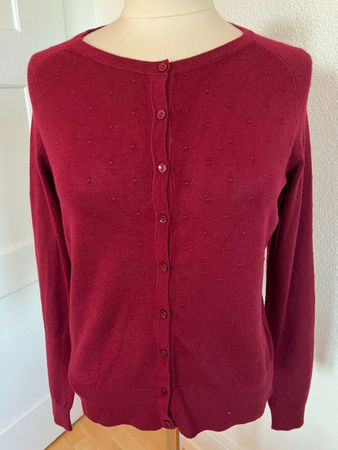 KING LOUIE Damen Strick Jacke in Gr. M, Bordeaux