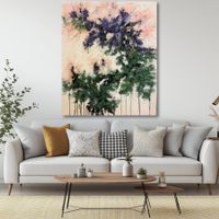Tableau contemporain « Éclosion mauve » - Marius L. Jensen