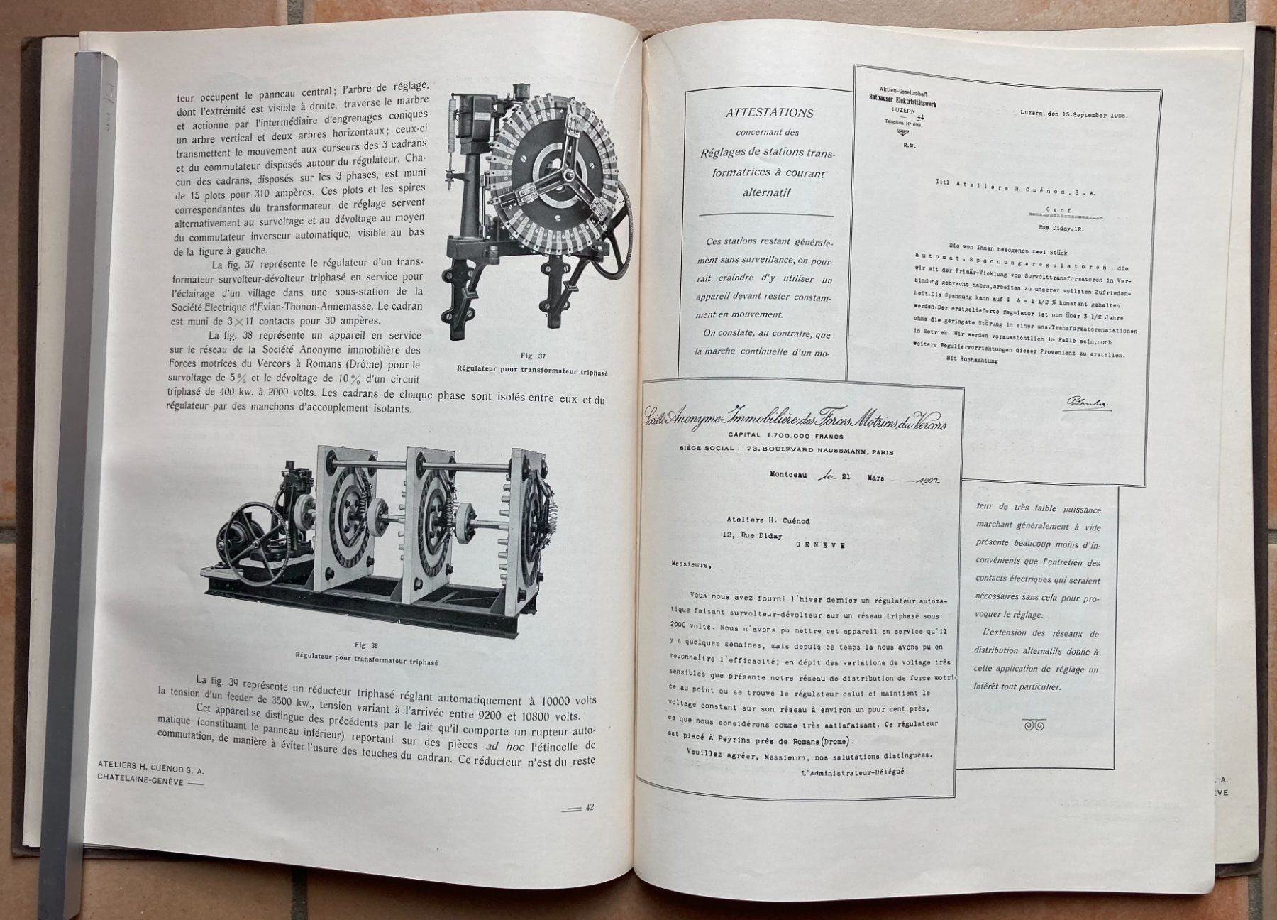 Documenti: Régulateurs automatique système R. Thury - Ateliers Cuénod – Usato da Versoix venduto da HELVETICA_1 7
