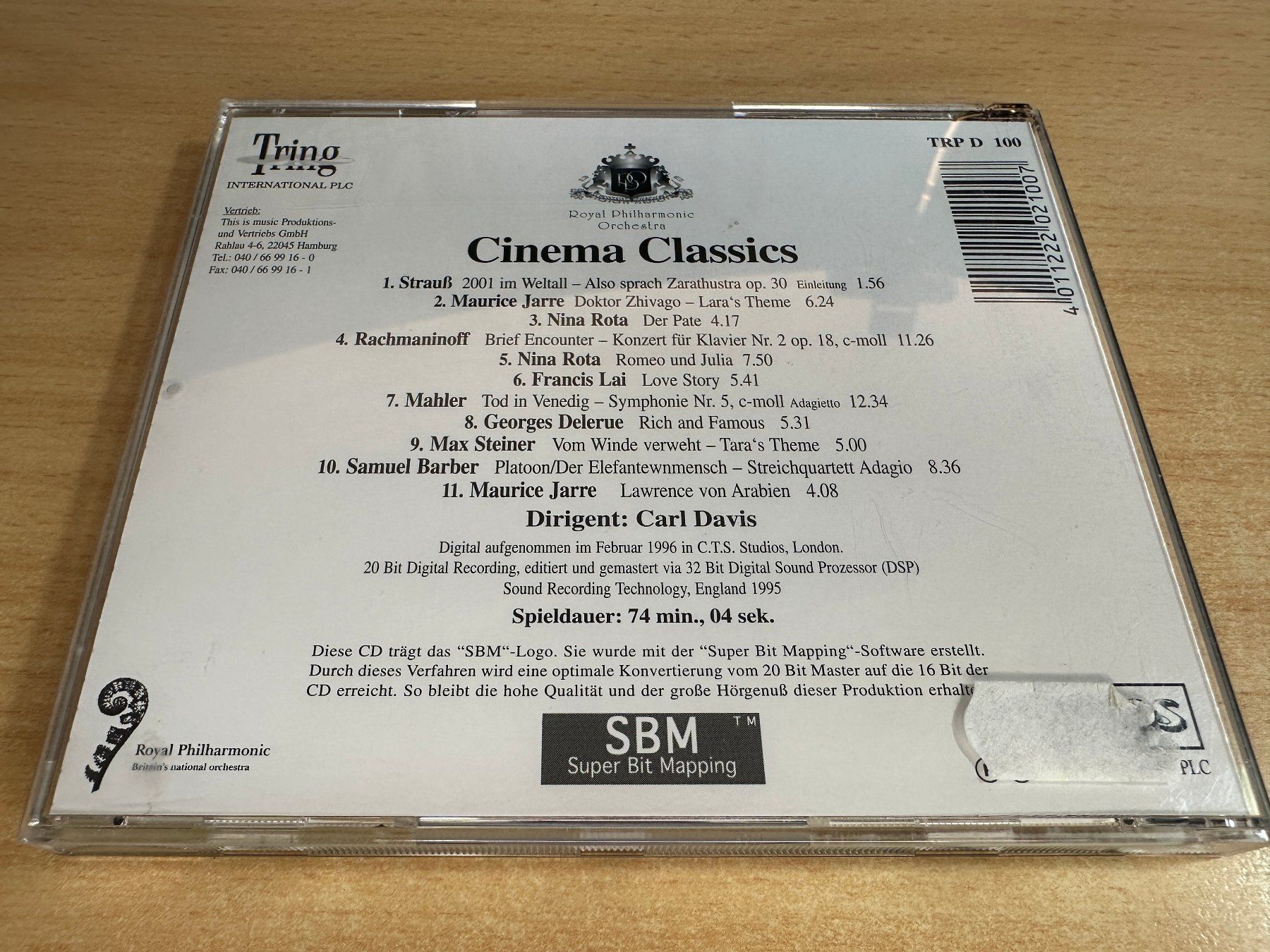 CD: G2 Various – Carl Davis - Cinema Classics – Usato da Rikon im Tösstal venduto da Alpenmutz 1