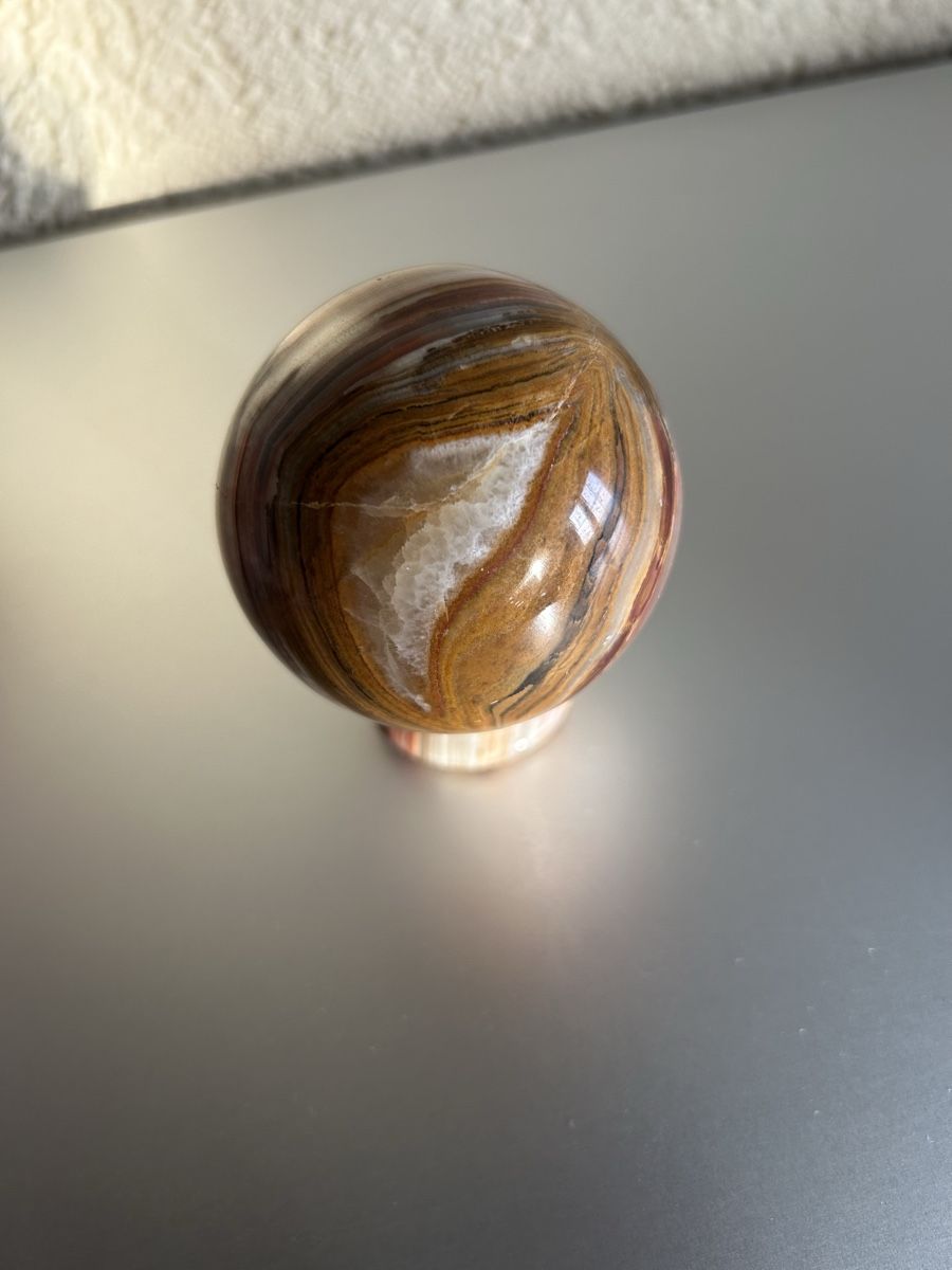 Mineralien & Heilsteine: Kugel aus Onyx Durchmesser 6,5 cm – Gebraucht aus Lengnau AG von Mefari 4