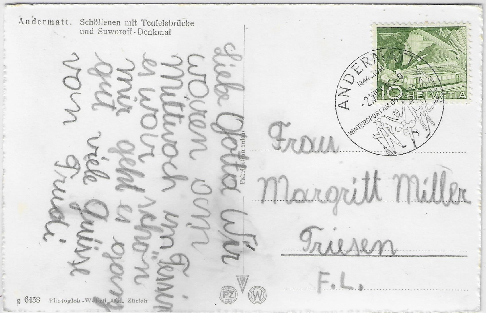 Cartoline postali: Andermatt - Multiview – Usato da Ettingen venduto da Kartenplanet 1
