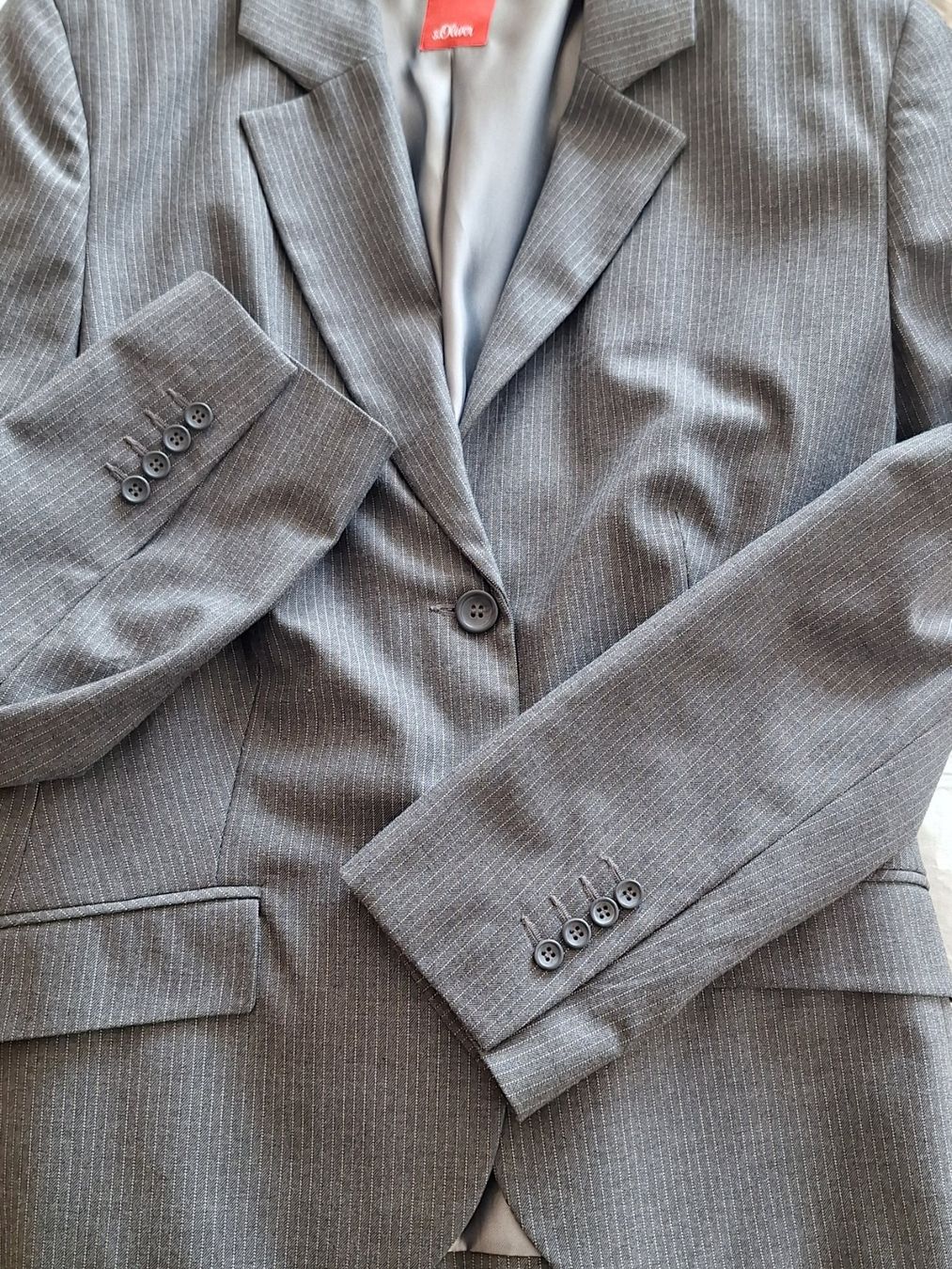 S.Oliver Giacche: s.Oliver Blazer, Grau Gestreift, Grösse 44 – Usato da Hedingen venduto da Rosie013 4