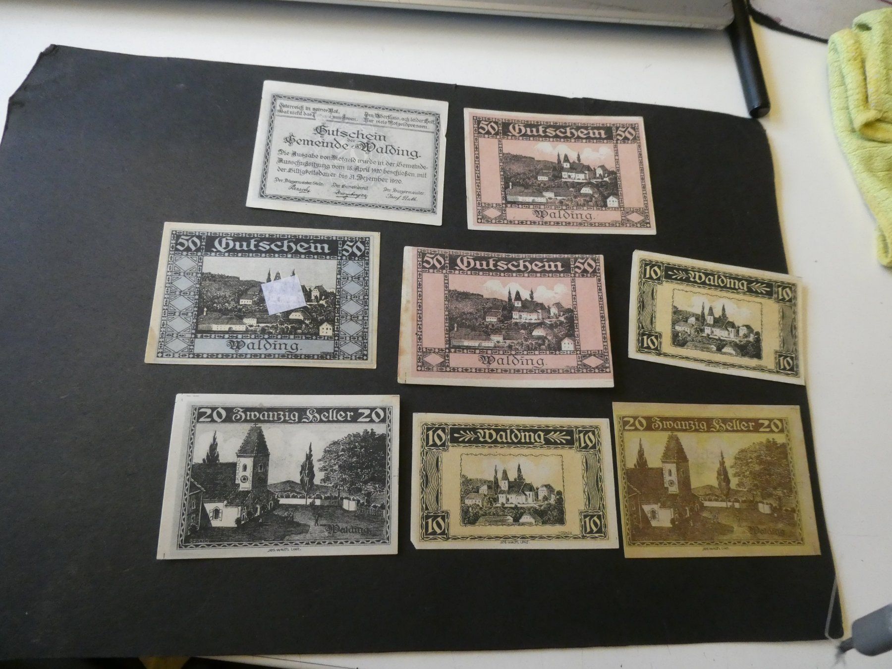 Billets de banque: Oesterreich, Walding   - Notgeldscheine – D'occasion à Hinterforst par rohusri