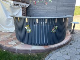 Bar Theke rund mit Grill und Spülbecken gebraucht