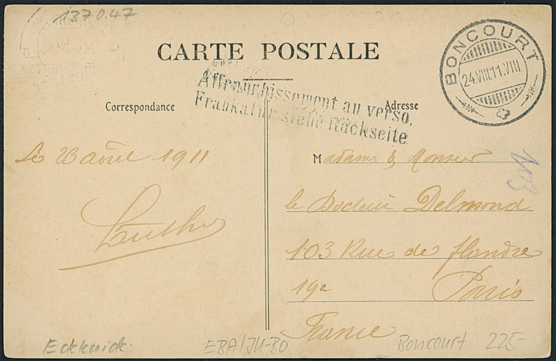 Cartoline postali: JU Boncourt - Bahn – Usato da Schindellegi venduto da leecollect 1