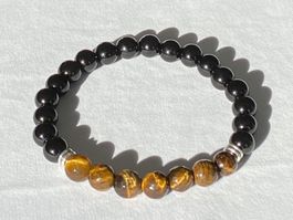 Männer Edelstein Armband Tigerauge Achat auf Mass