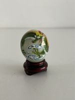 Jade-Ei mit Handmalerei / Drachen