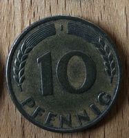 10 Pfennig Deutschland Bank Deutscher Länder 1949 J - selten