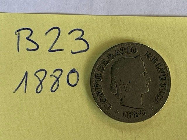 Tutti le monete: 10 Rappen - Schweiz - 1880 – Usato da Niederwil AG venduto da dahu75 1