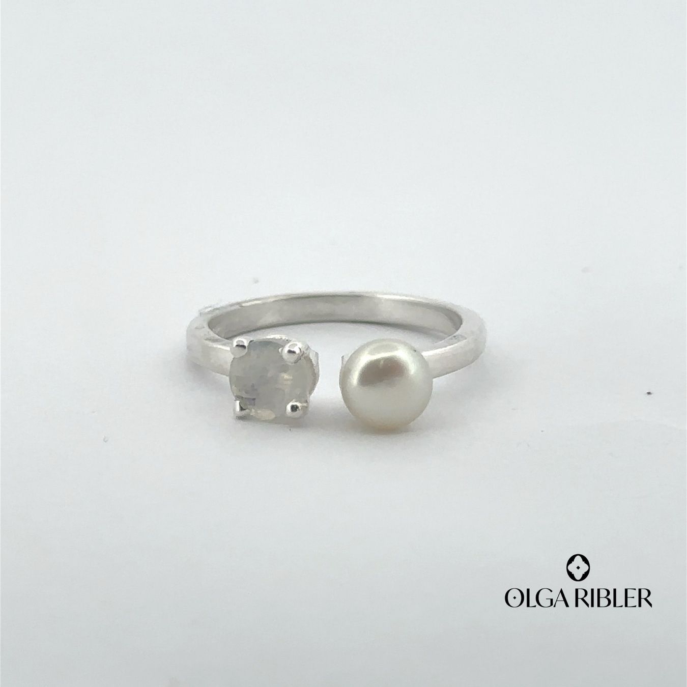 Olga Ribler Anelli: Feiner Ring 925 Sterling Silber mit 2 Steinen  Grösse 52 – Nuovo (secondo la descrizione) da Luzern venduto da Schmuckoutlet 4