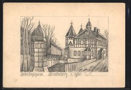 Handgemalt: Straussberg i. Thür., Seitl